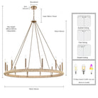 Arabela Lighting - 85433-12 - Guirlande lumineuse à 12 lampes Suspendu - Cabane - Or laqué