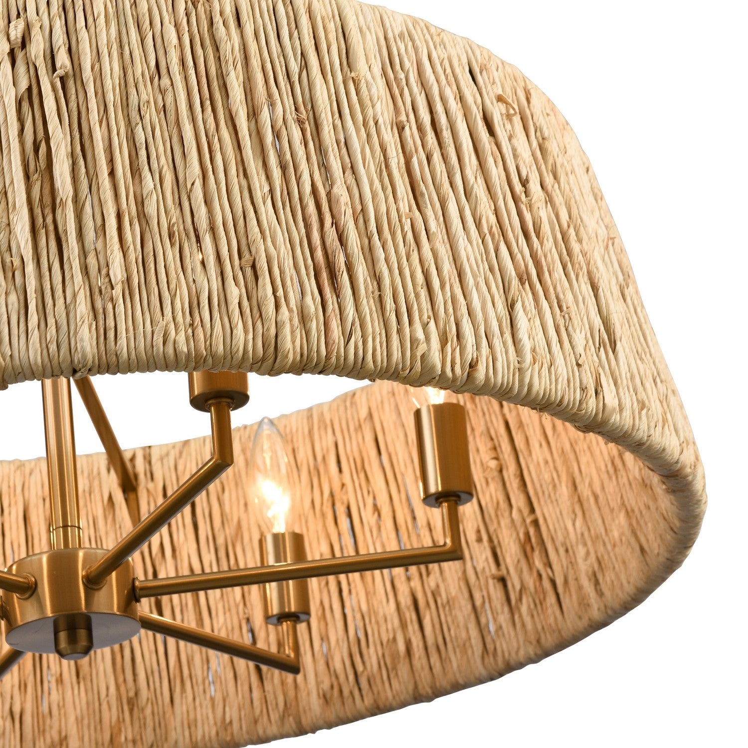 Arabela Lighting - 85434-6 - Six lampes Suspension - Cabane - Or laqué