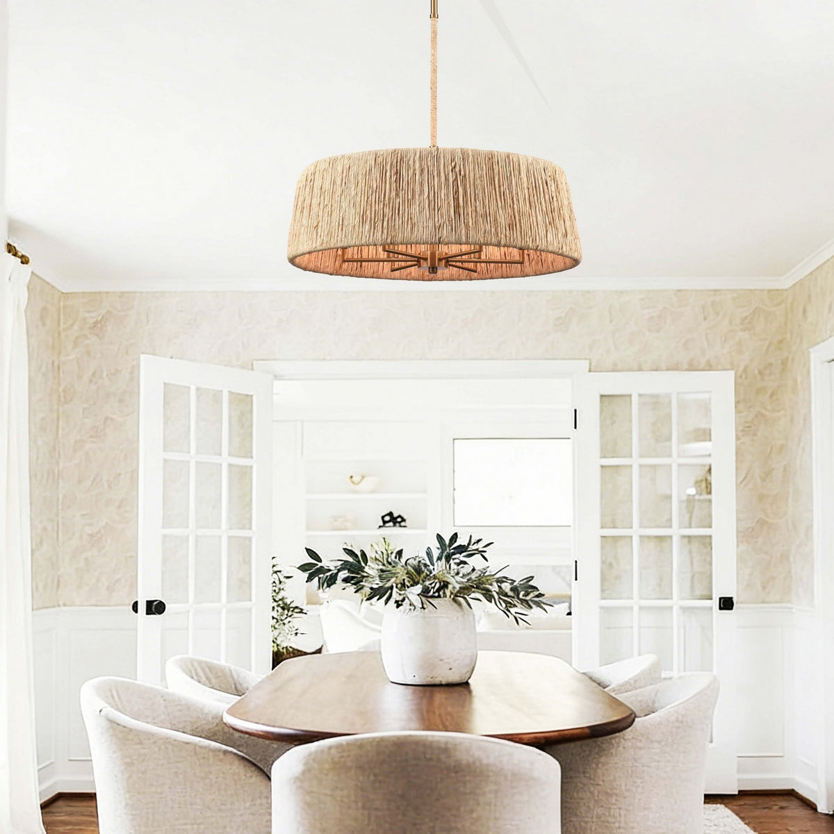 Arabela Lighting - 85434-6 - Six Light Pendant - Cabana - Lacquered Gold