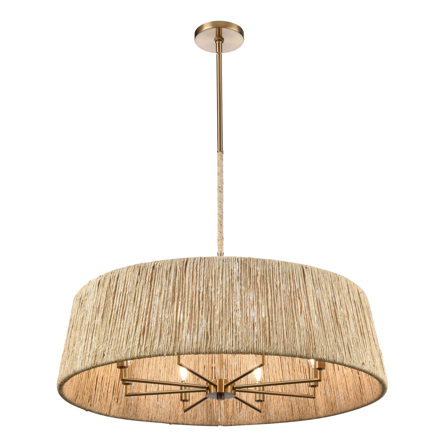 Arabela Lighting - 85435-8 - Huit lampes Suspension - Cabane - Or laqué