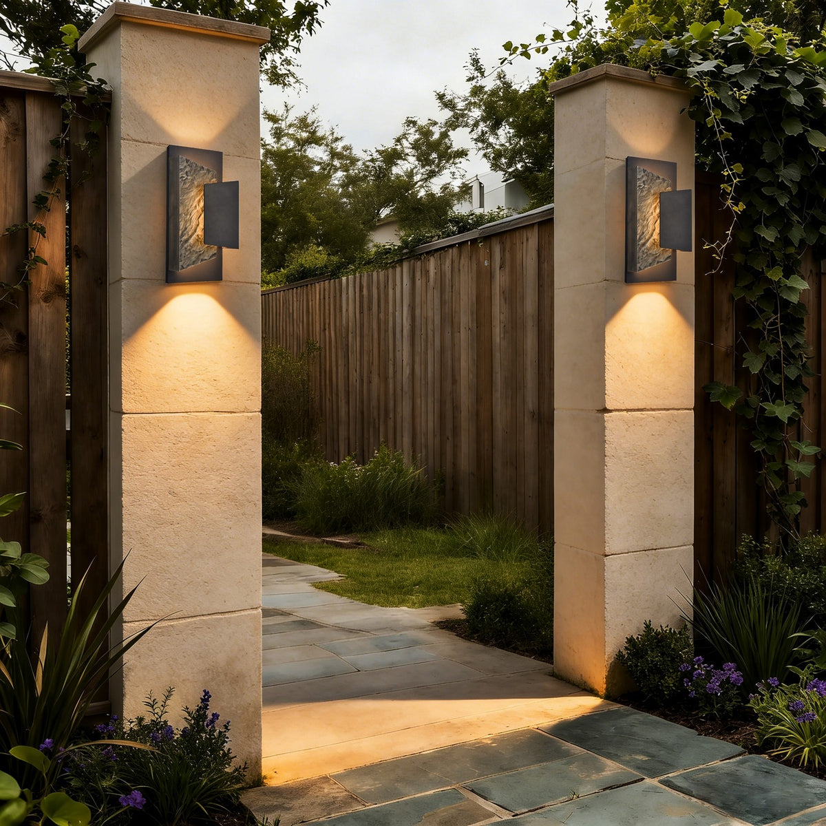 Arabela Lighting - 65030 - LED Outdoor Wall Sconce - Meld - Charcoal Black