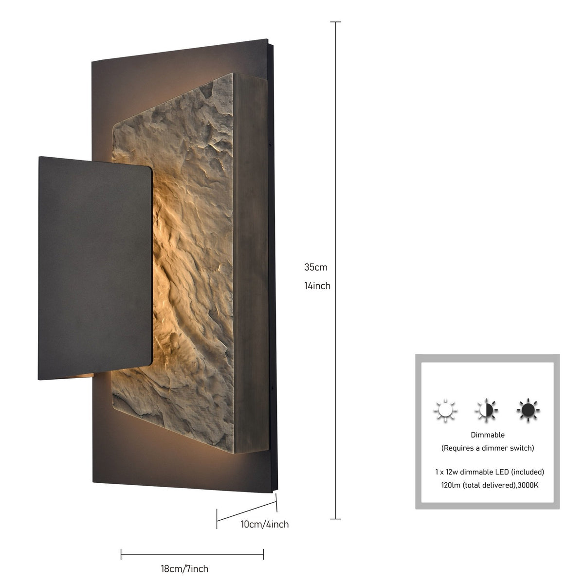 Arabela Lighting - 65030 - LED Outdoor Wall Sconce - Meld - Charcoal Black