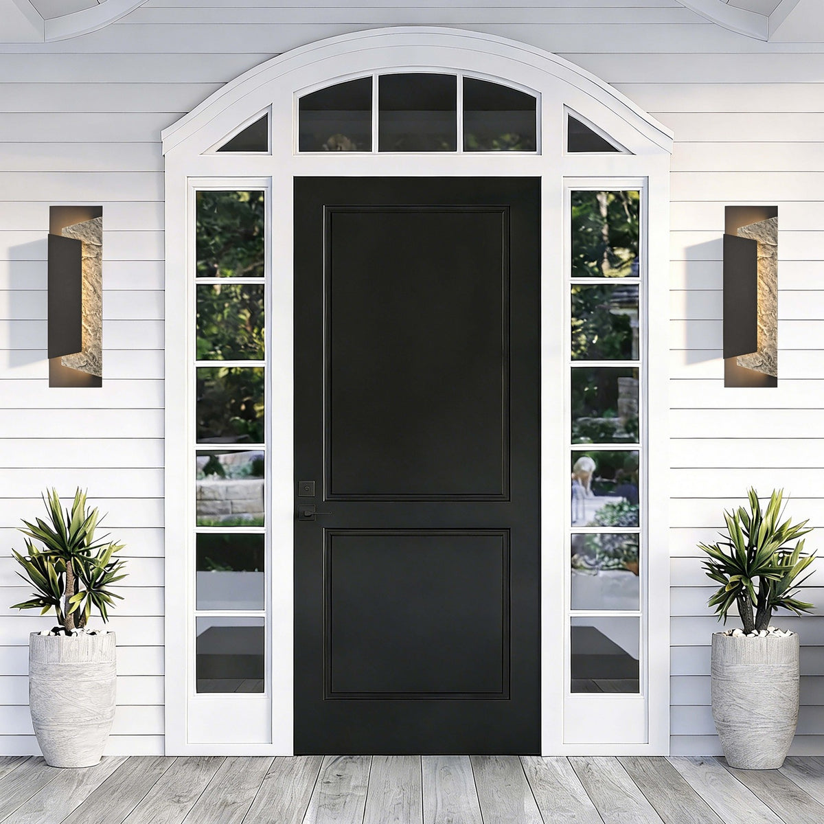 Arabela Lighting - 65031 - LED Outdoor Wall Sconce - Meld - Charcoal Black