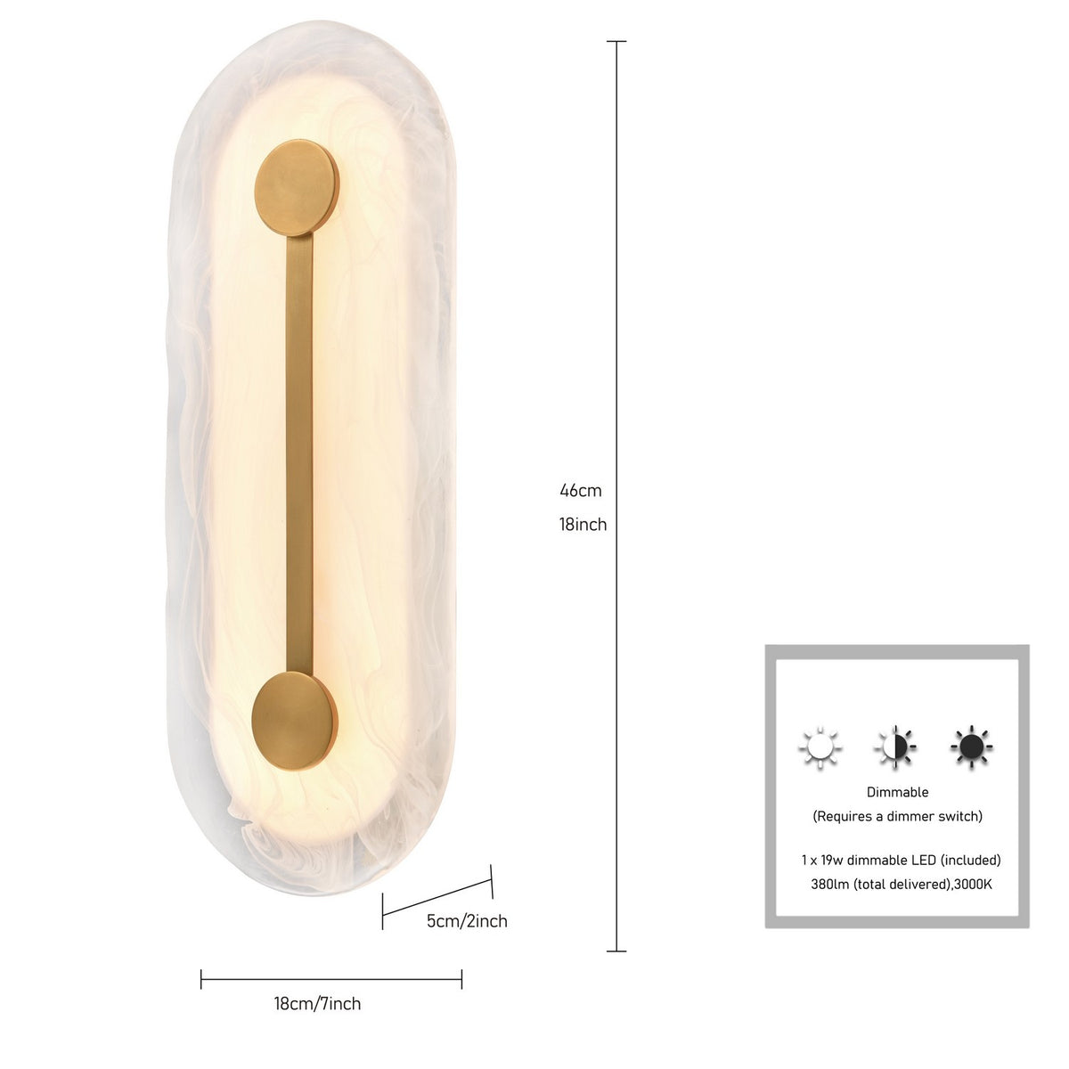 Arabela Lighting - 65051 - LED Outdoor Wall Sconce - Zubris - Gold