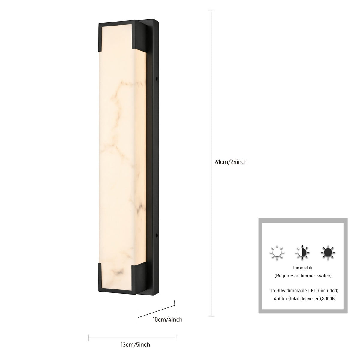 Arabela Lighting - 65091 - LED Outdoor Wall Sconce - Standish - Charcoal Black