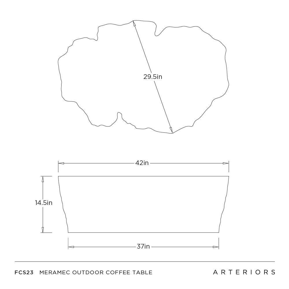 Arteriors - FCS23 - Table basse d'extérieur - Meramec - Toscan clair