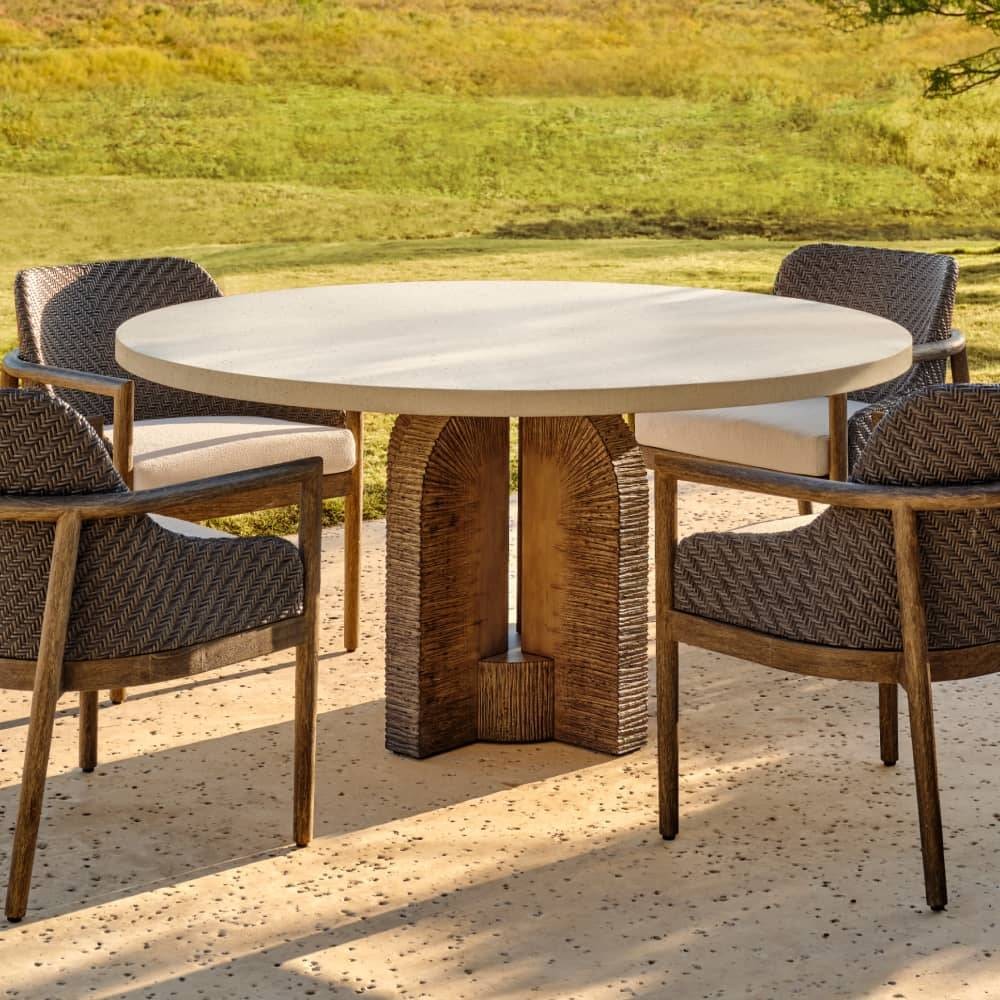 Arteriors - FDS24 - Outdoor Dining Table - Orba - Ivory
