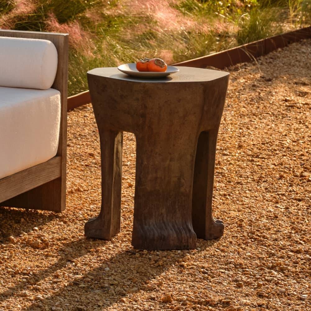 Arteriors - FES18 - Outdoor Accent Table - Bruttii Legged - Matte Carbon