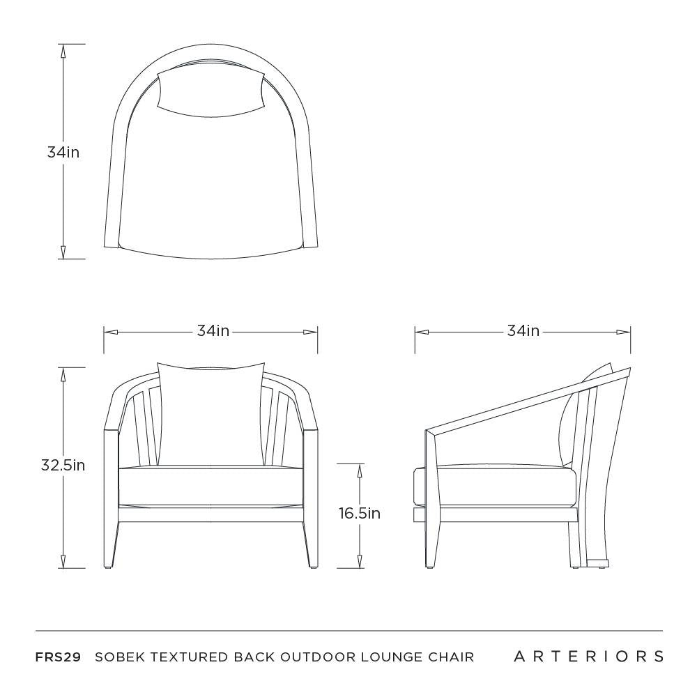 Arteriors - FRS29 - Fauteuil de jardin - Sobek