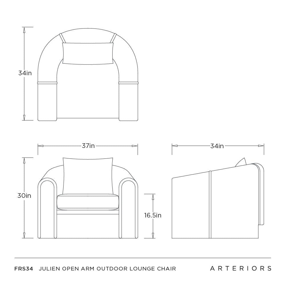 Arteriors - FRS34 - Outdoor Lounge Chair - Julien