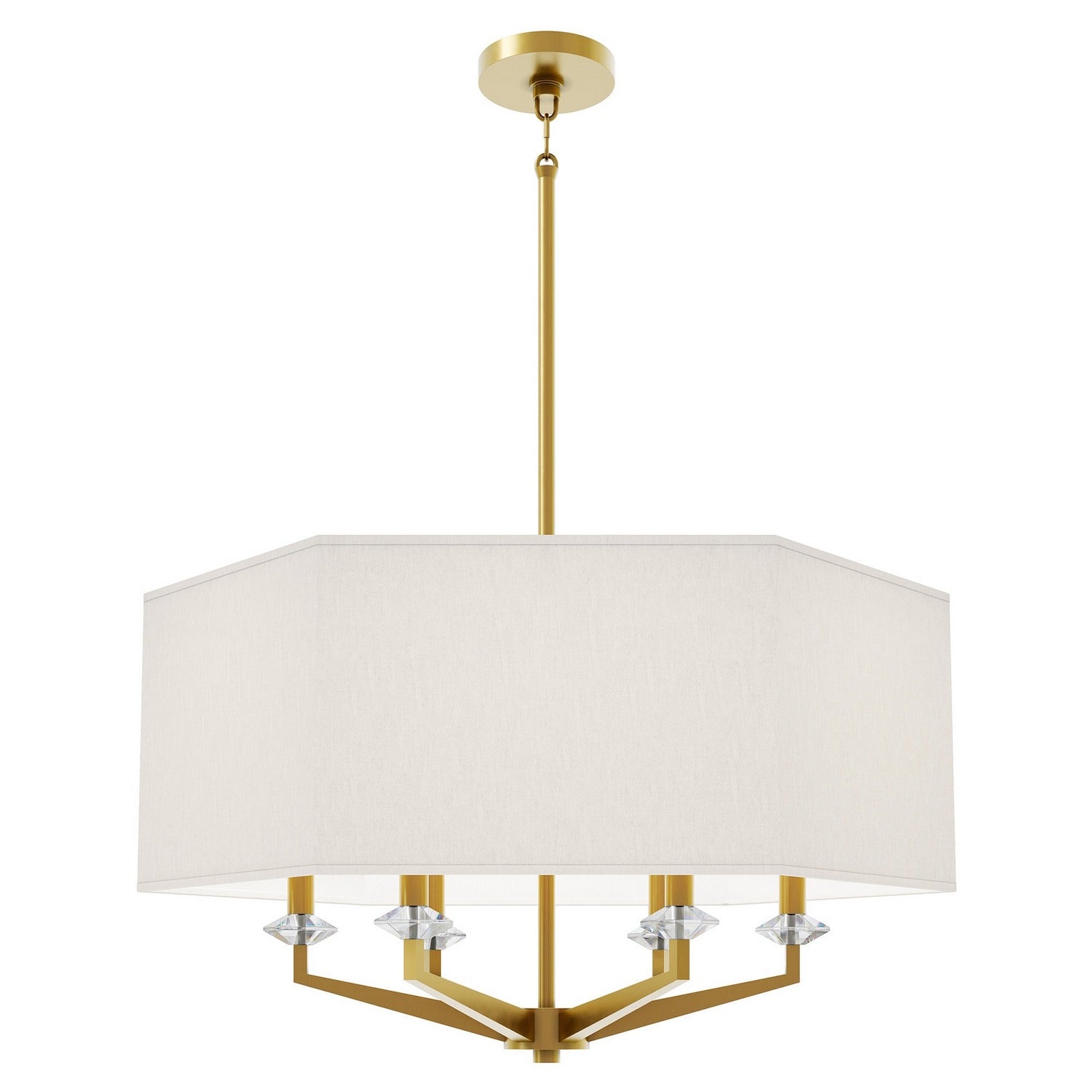 Robert Abbey - 1199 - Six Light Pendant - Jacqueline - Modern Brass w/Clear Crystal