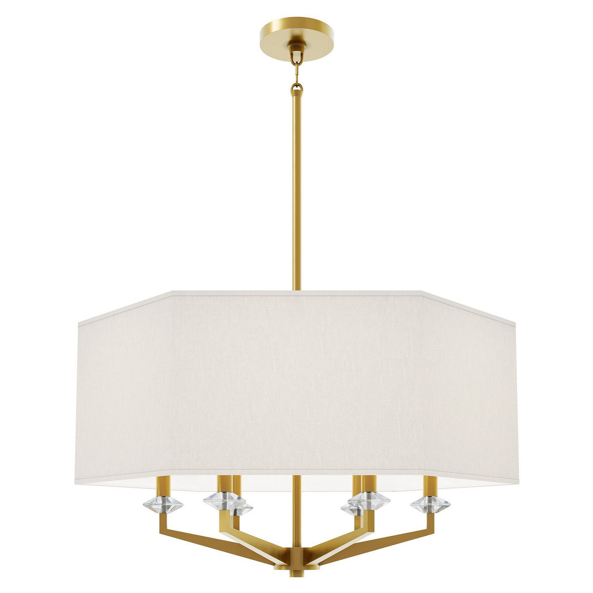 Robert Abbey - 1199 - Six Light Pendant - Jacqueline - Modern Brass w/Clear Crystal