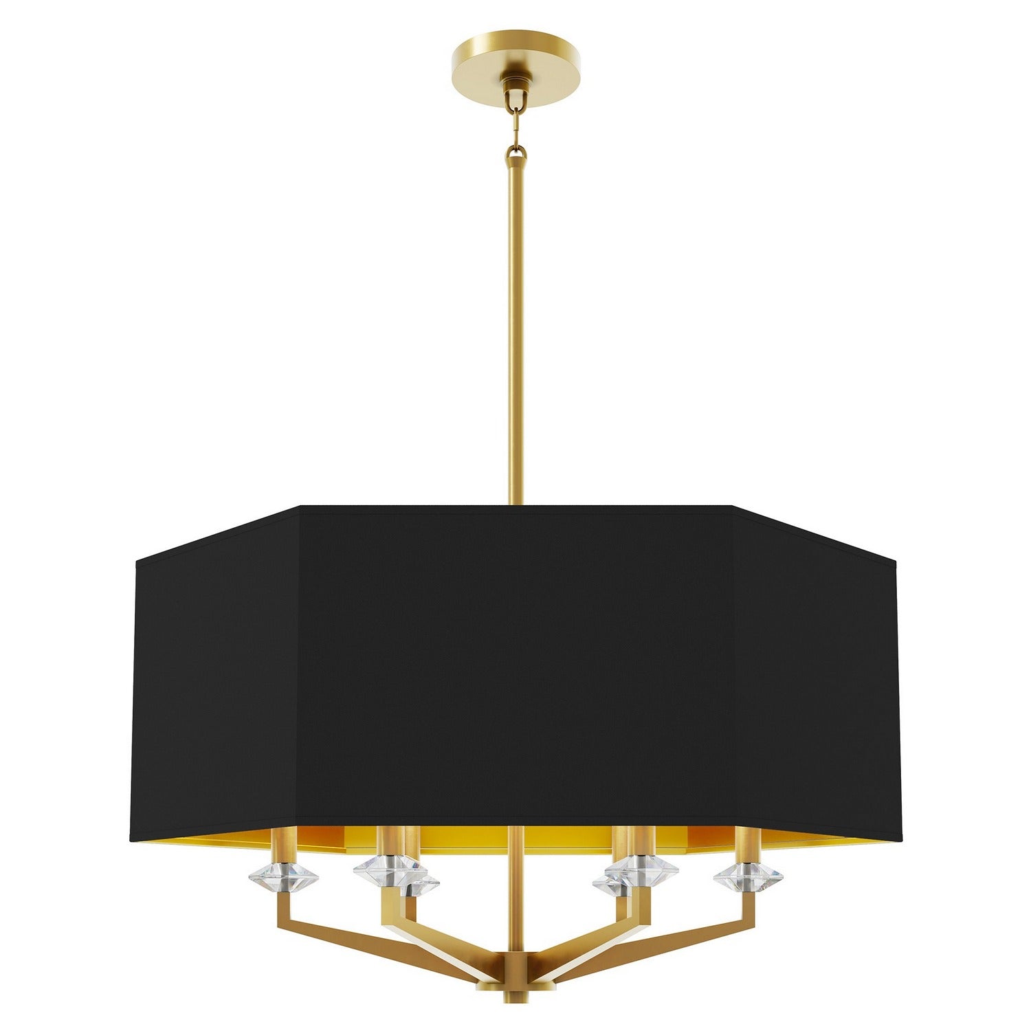 Robert Abbey - 1199B - Six Light Pendant - Jacqueline - Modern Brass w/Clear Crystal