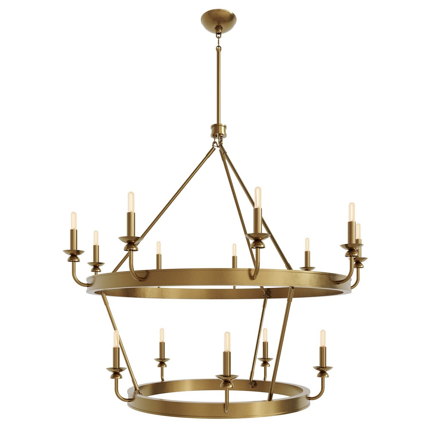 Robert Abbey - 269 - 14 Light Chandelier - William - Lacquered Burnished Brass