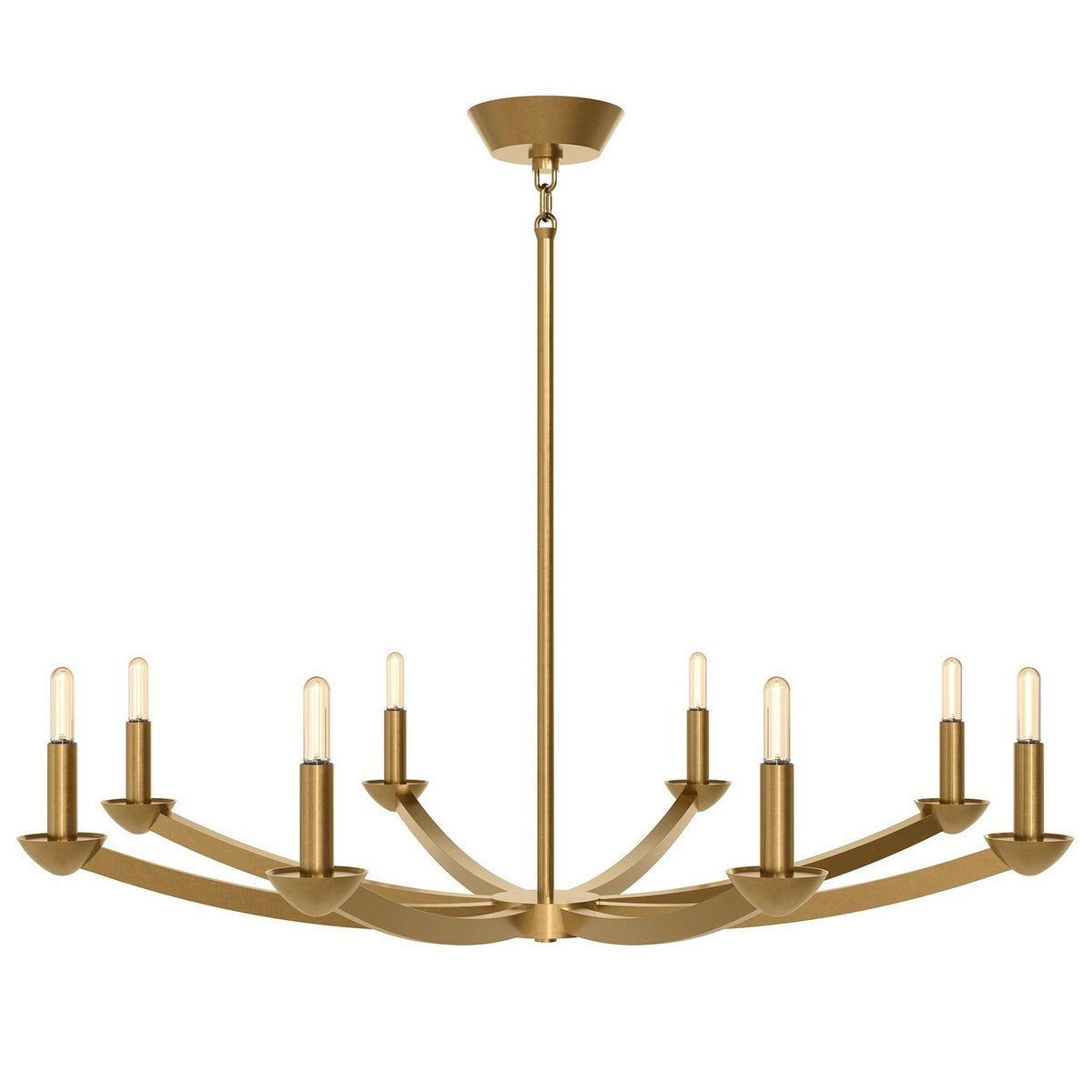 Robert Abbey - 2953 - Eight Light Chandelier - Goldie - Lacquered Burnished Brass