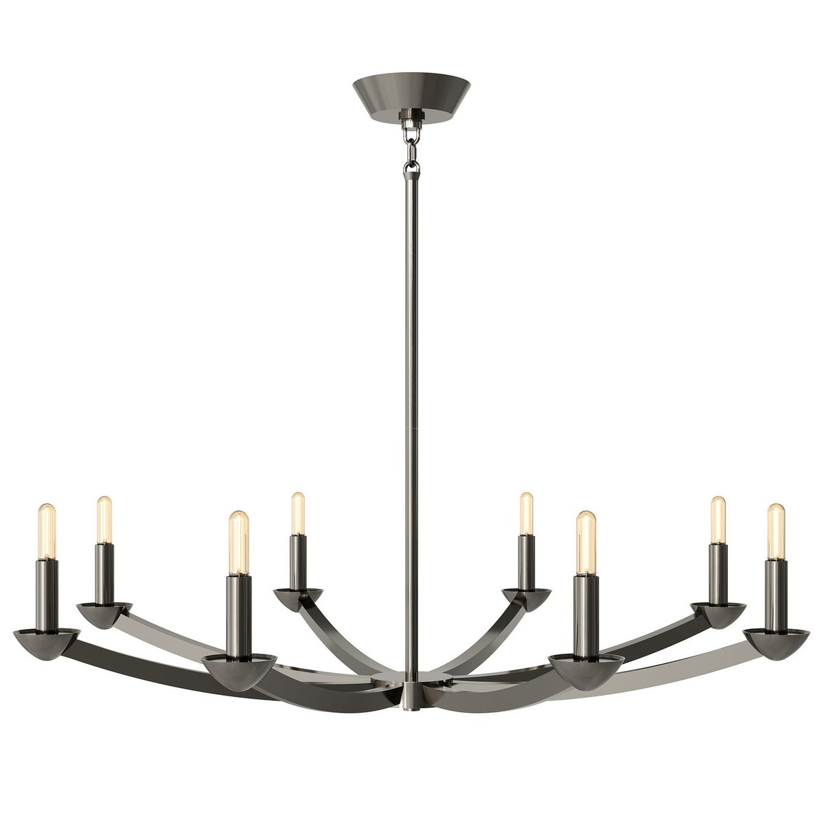 Robert Abbey - BP2953 - Eight Light Chandelier - Goldie - Blackened Polished Nickel