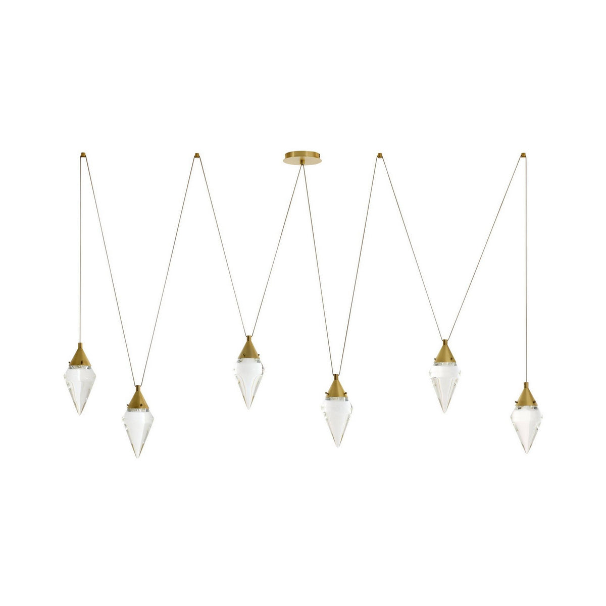Arteriors DLC60 Berkley LED Chandelier in Antique Brass
