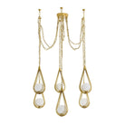 Arteriors - DMC38 - Six Lumières Suspendu - Ova - Laiton antique/Opale