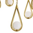 Arteriors - DMC38 - Six Lumières Suspendu - Ova - Laiton antique/Opale