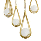Arteriors - DMC38 - Six Lumières Suspendu - Ova - Laiton antique/Opale