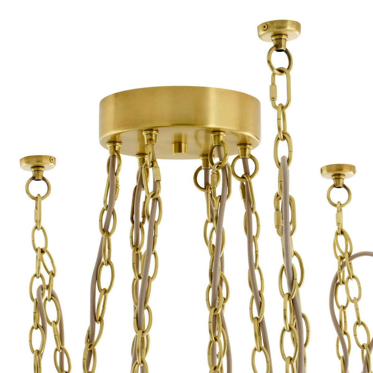 Arteriors - DMC38 - Six Lumières Suspendu - Ova - Laiton antique/Opale