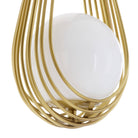 Arteriors - DMC38 - Six Lumières Suspendu - Ova - Laiton antique/Opale