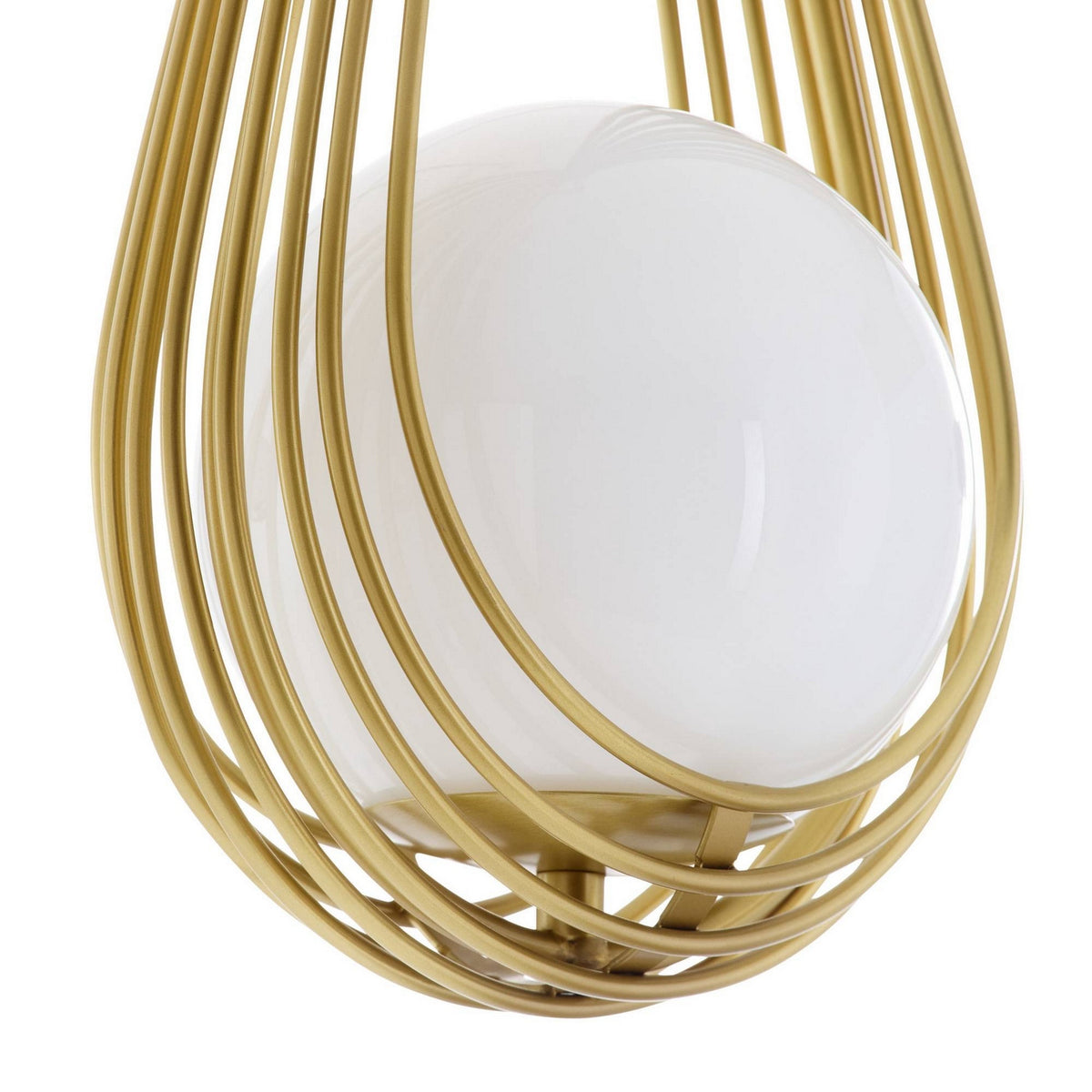 Arteriors - DMC38 - Six Lumières Suspendu - Ova - Laiton antique/Opale