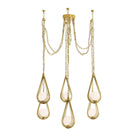 Arteriors - DMC38 - Six Lumières Suspendu - Ova - Laiton antique/Opale