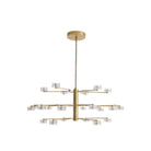 Arteriors - DLC54 - LED Chandelier - Glacielle - Clear/Antique Brass