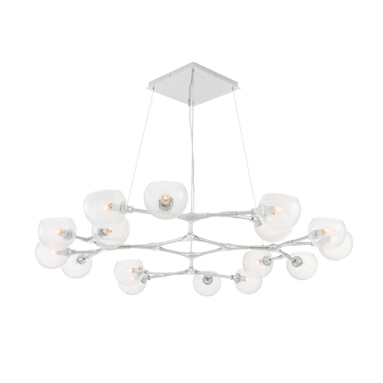 Arteriors - DLC53 - 16 Light Chandelier - Mahowald - Chrome/Clear Crackle