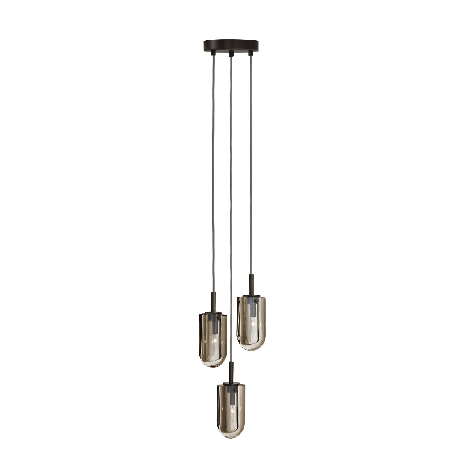 Arteriors - DPC43 - Trois Lumières Suspendu - Javier - Bronze fumé/anglais