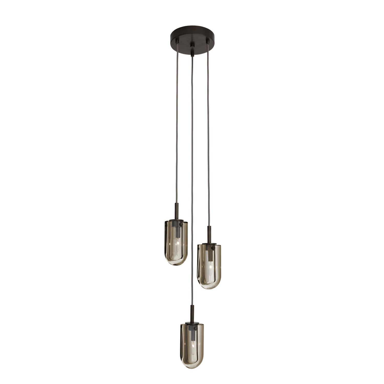 Arteriors - DPC43 - Trois Lumières Suspendu - Javier - Bronze fumé/anglais