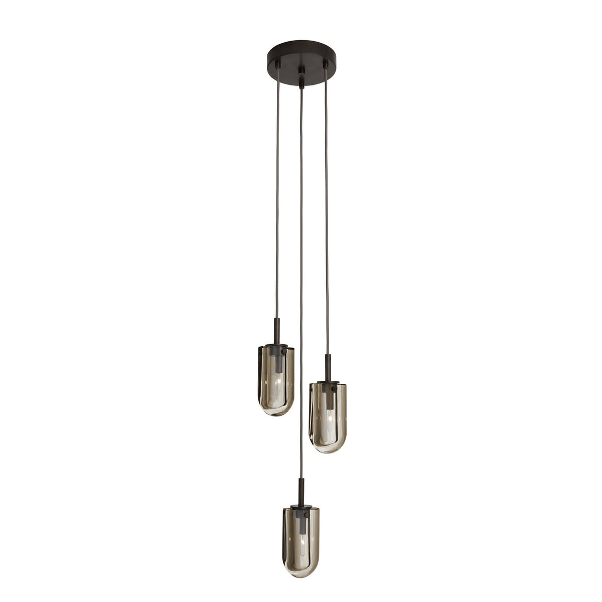 Arteriors - DPC43 - Three Light Chandelier - Javier - Smoke/English Bronze