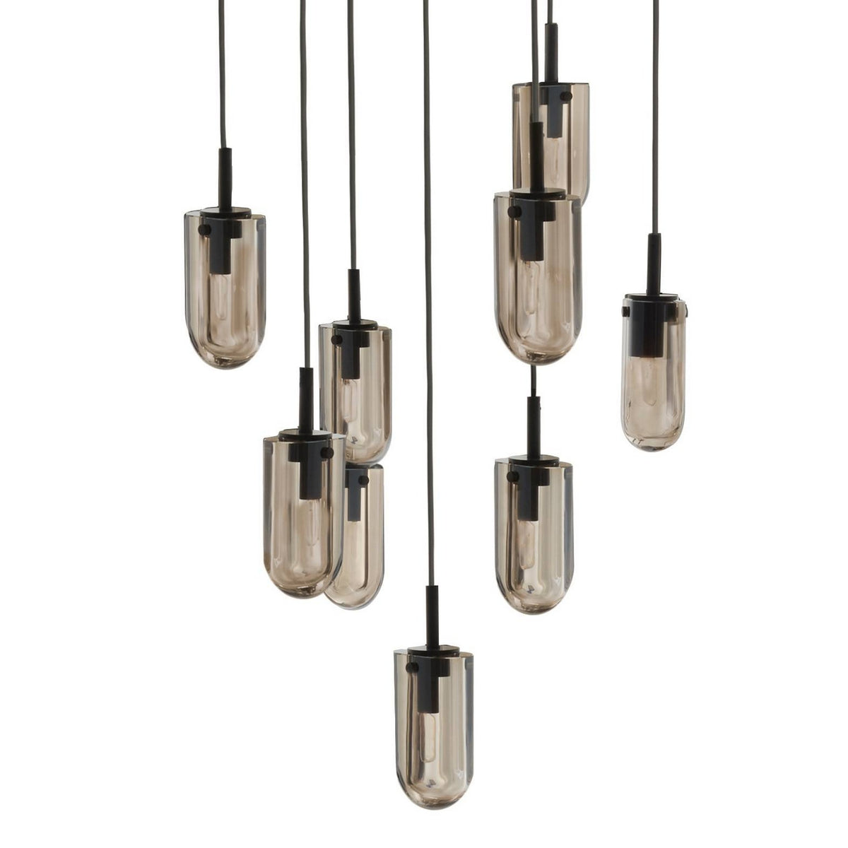 Arteriors - DSC16 - Nine Light Chandelier - Javier - Smoke/English Bronze