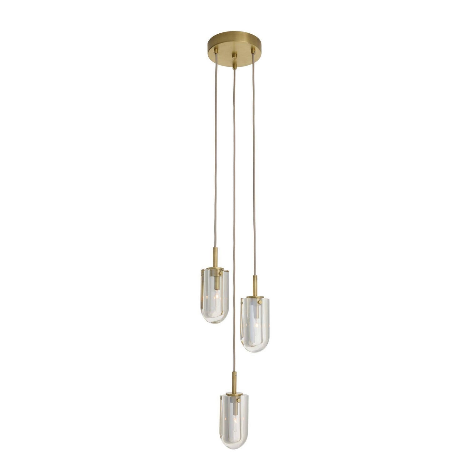 Arteriors - DPC29 - Trois Lumières Suspendu - Javier - Champagne/Laiton antique