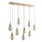 Arteriors - DLC56 - Nine Light Chandelier - Giselle - Smoke Luster/Antique Brass