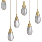 Arteriors - DLC56 - Nine Light Chandelier - Giselle - Smoke Luster/Antique Brass