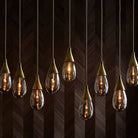 Arteriors - DLC56 - Nine Light Chandelier - Giselle - Smoke Luster/Antique Brass