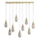 Arteriors - DLC56 - Nine Light Chandelier - Giselle - Smoke Luster/Antique Brass