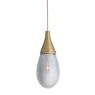 Arteriors - DPC34 - Une lumière Suspension - Giselle - Lueur fumée/Laiton antique