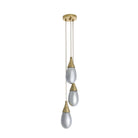 Arteriors - DPC35 - Trois Lumières Suspendu - Giselle - Lueur fumée/Laiton antique