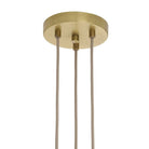 Arteriors - DPC35 - Trois Lumières Suspendu - Giselle - Lueur fumée/Laiton antique