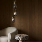 Arteriors - DPC35 - Trois Lumières Suspendu - Giselle - Lueur fumée/Laiton antique
