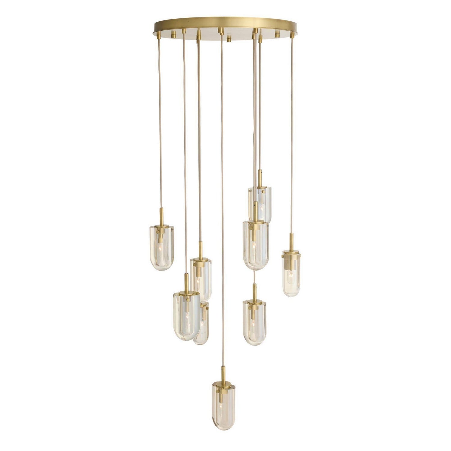 Arteriors - DSC15 - Neuf Lumières Suspendu - Javier - Champagne/Laiton antique