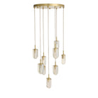 Arteriors - DSC15 - Neuf Lumières Suspendu - Javier - Champagne/Laiton antique