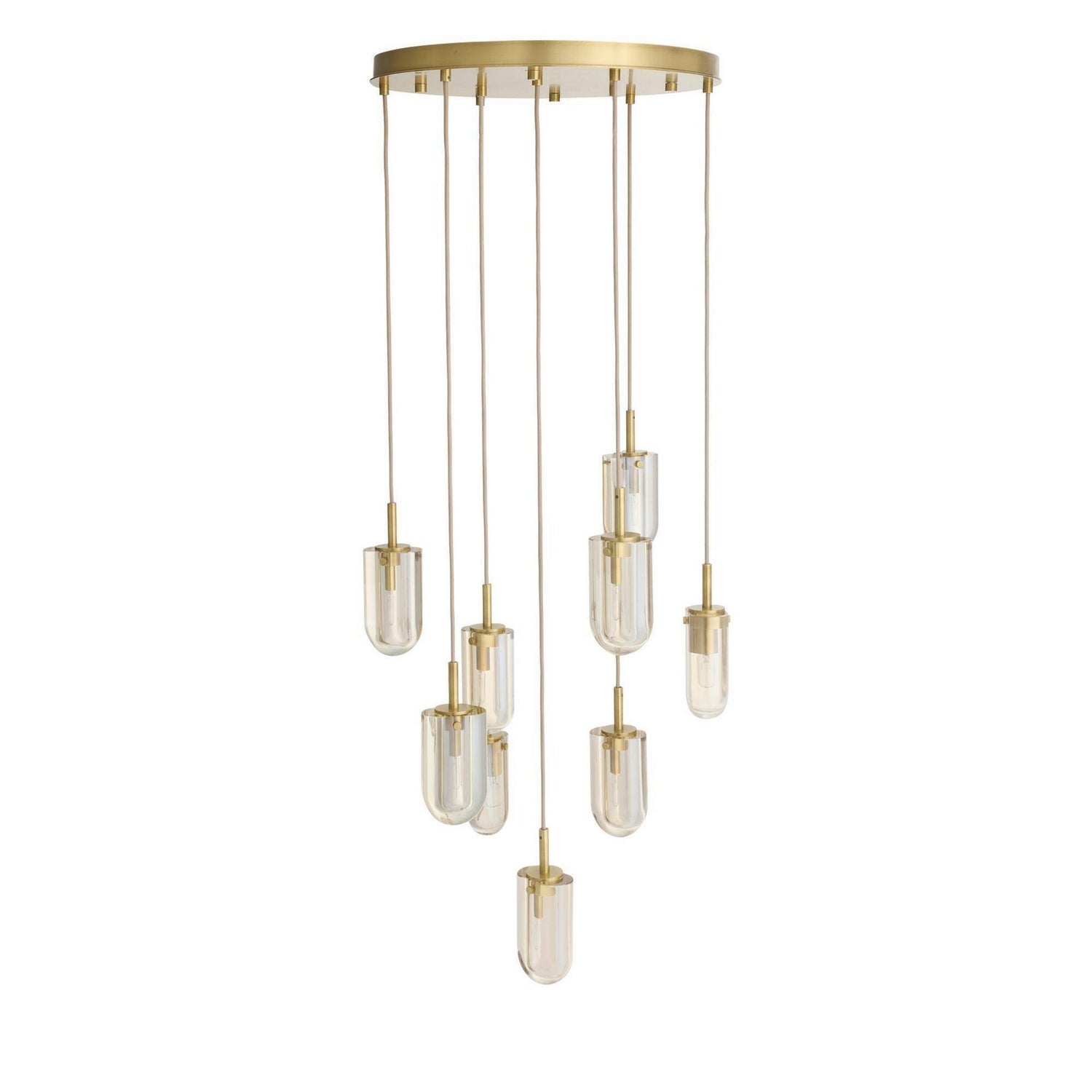 Arteriors - DSC15 - Neuf Lumières Suspendu - Javier - Champagne/Laiton antique