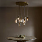 Arteriors - DSC15 - Neuf Lumières Suspendu - Javier - Champagne/Laiton antique