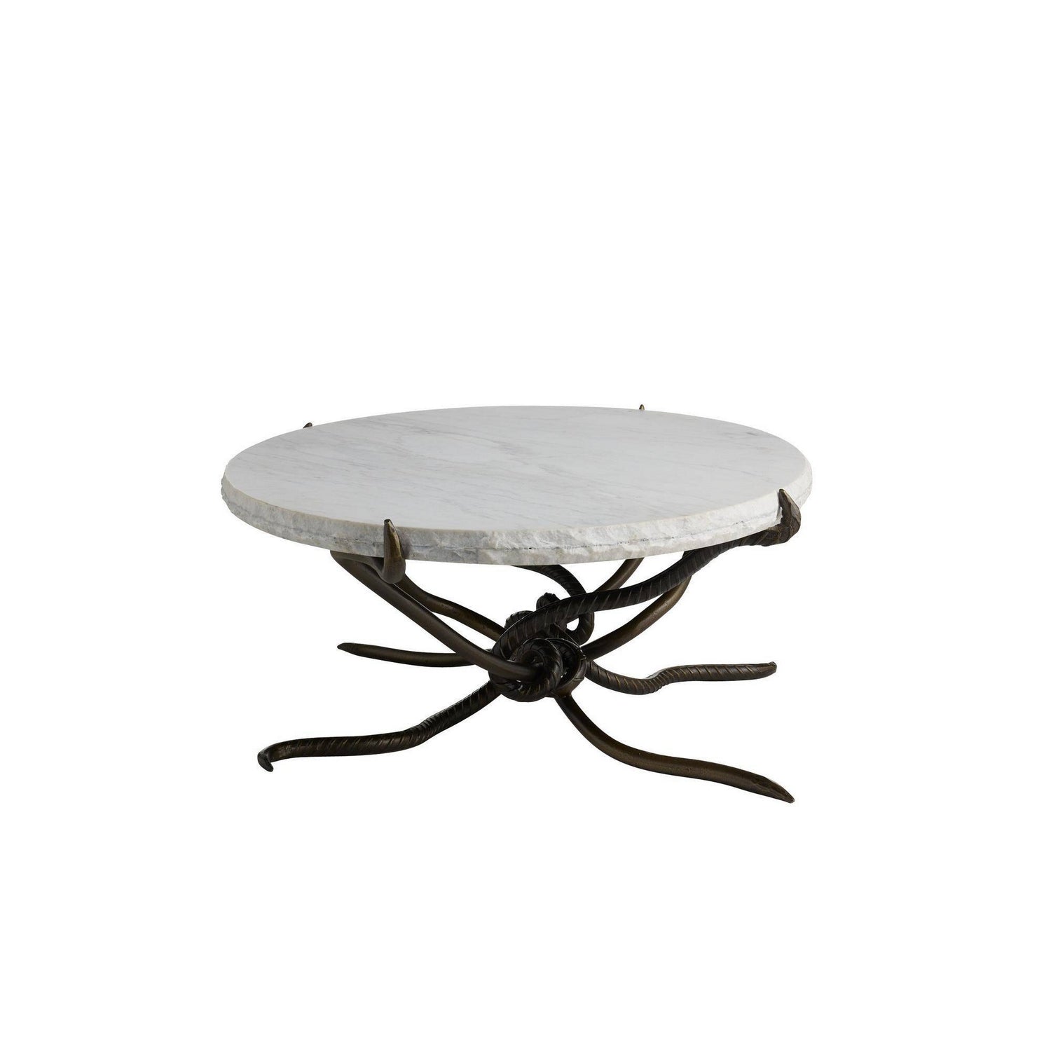 Arteriors - GDFCM01 - Coffee Table - Muscadine - White Marble/Antique Bronze