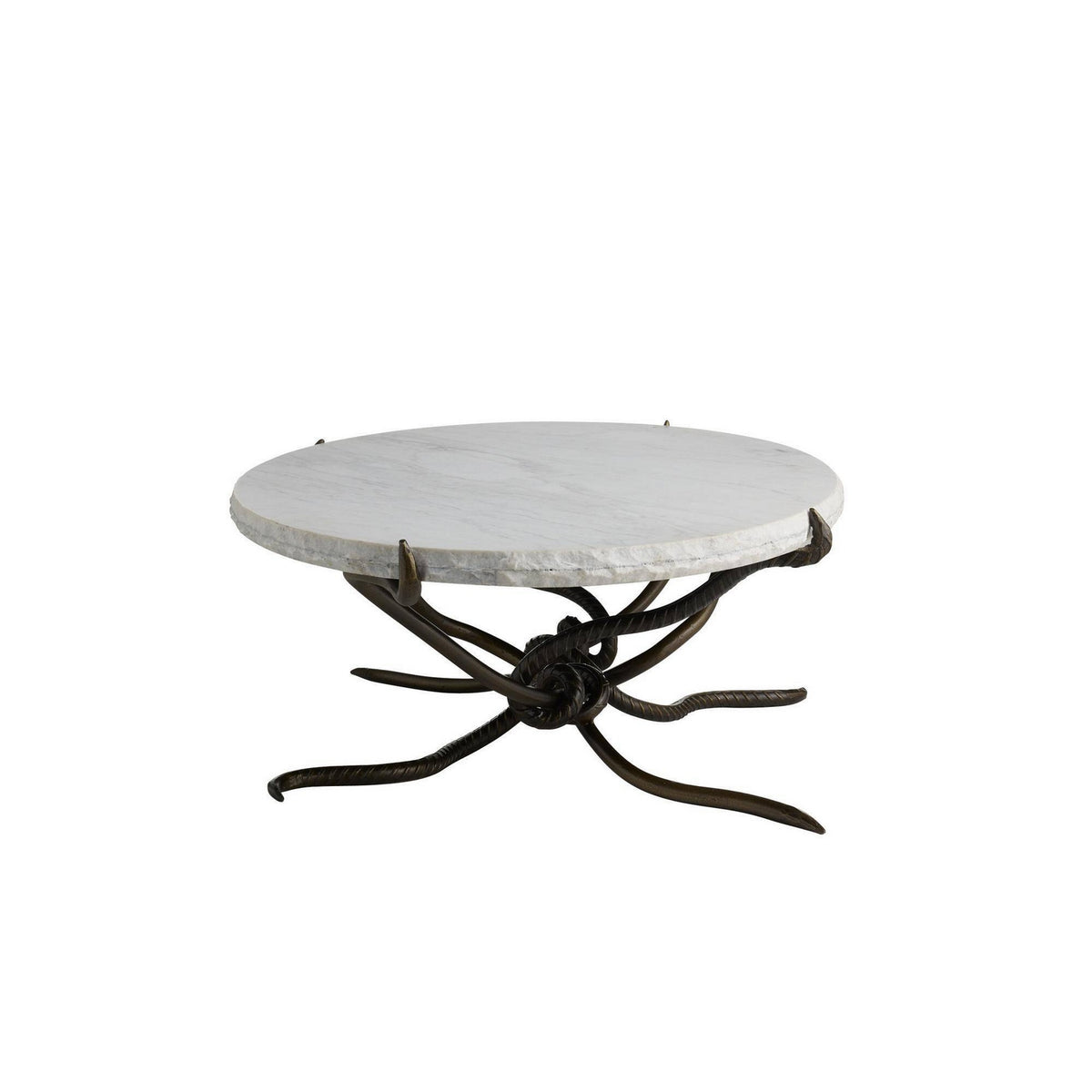 Arteriors - GDFCM01 - Table basse - Muscadine - Marbre blanc/Bronze antique