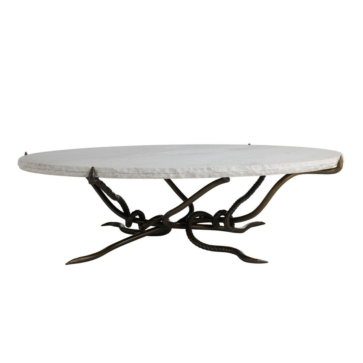 Arteriors - GDFCM01 - Table basse - Muscadine - Marbre blanc/Bronze antique
